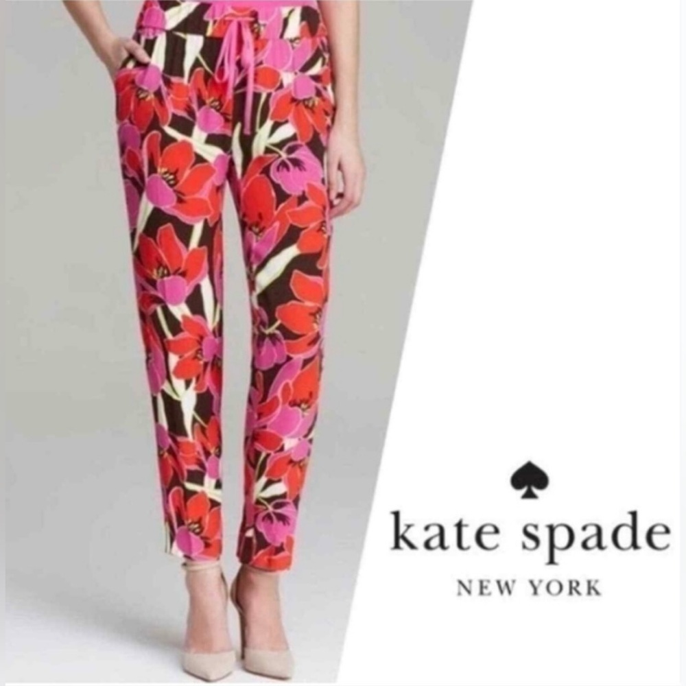 NWT Kate Spade Floral Women's Tropical Hutton Rio de Janeiro Lounge Pants Sz. 6